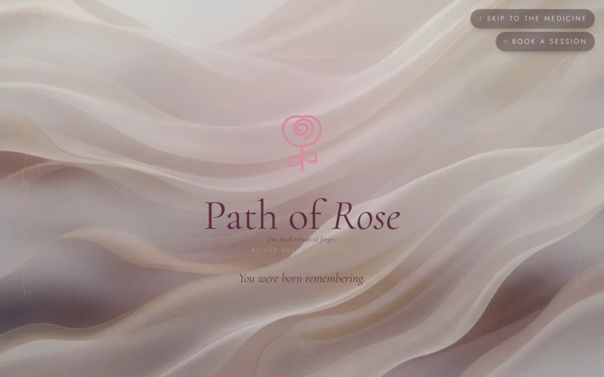 Path of Rose, an editorial scroll-story site built with this combo